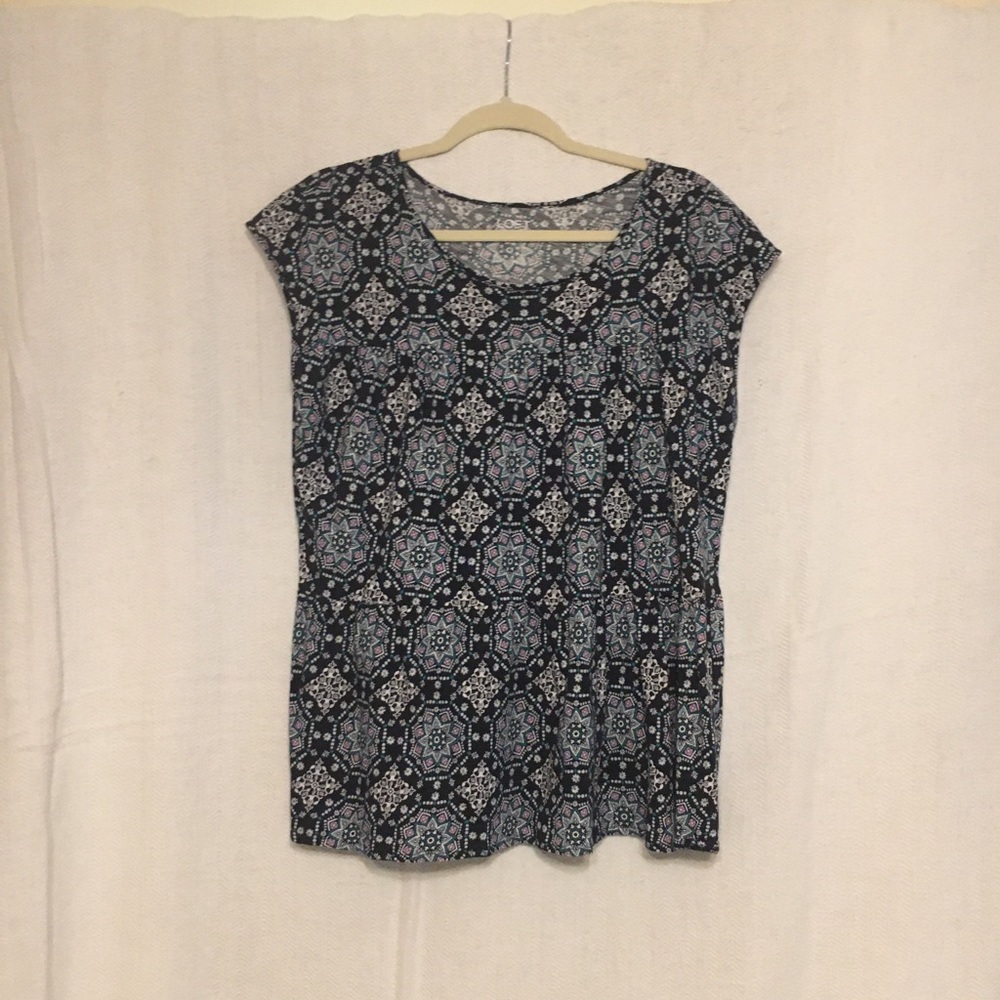 LOFT Comfy blue peplum top